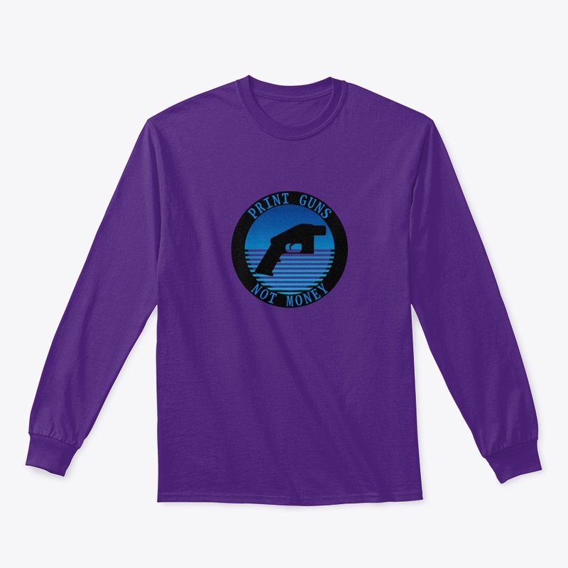 Print Guns Not Money - Bold Blues