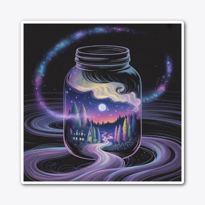 Enchanted Landscape with Moonlit Cottage