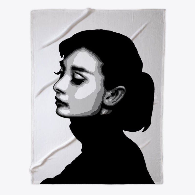 Aubrey Hepburn Black and White Portrait