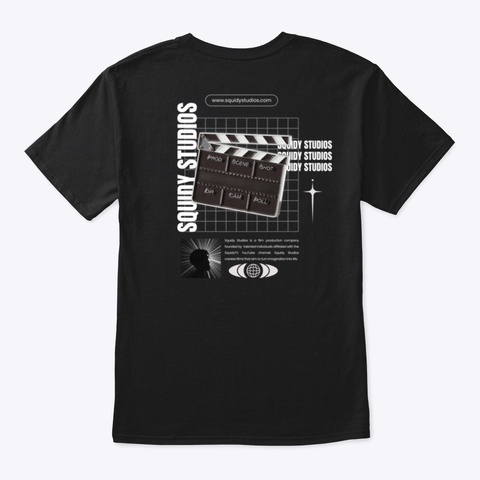 Squidy Studios Slate Tee Black T-Shirt Back