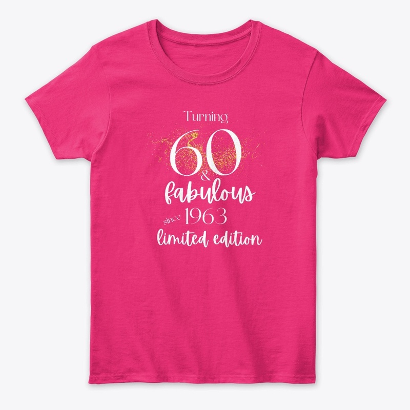 Turning 60 & Fabulous White Text 
