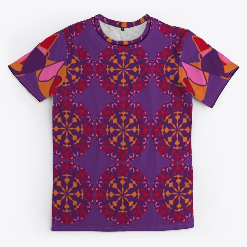 T shirt:Pink,purple,red and orange