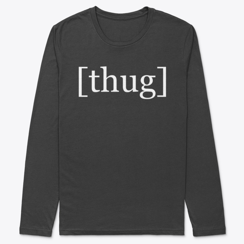 Thug in White on a Black Background