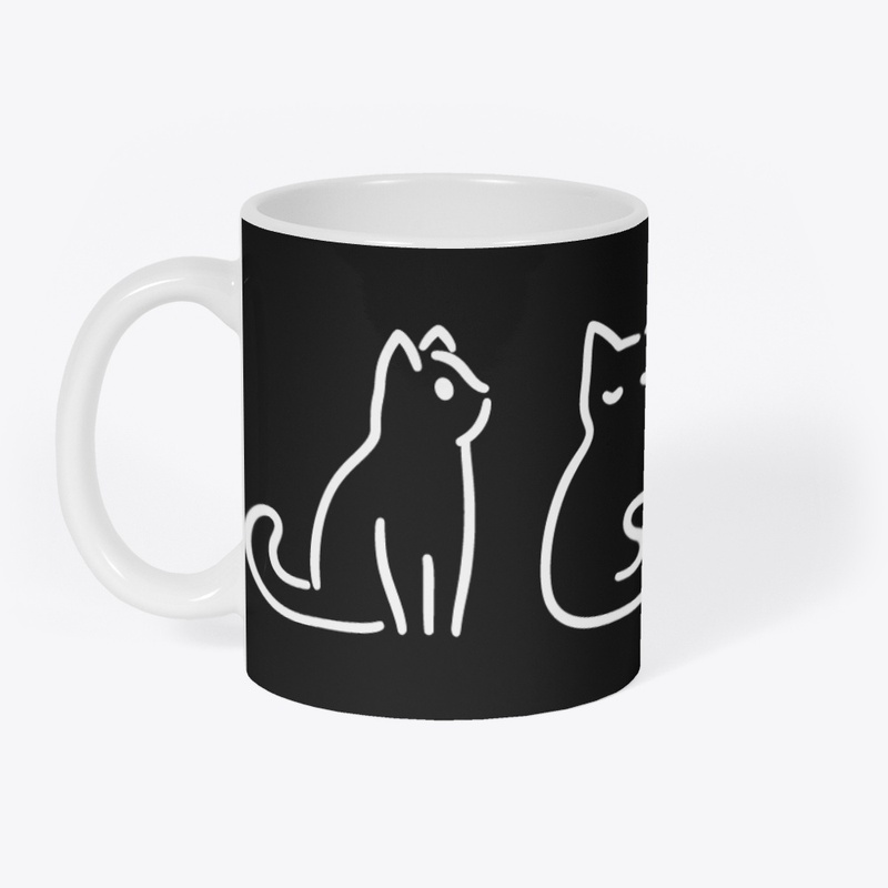 Cute Funny Cat T-Shirt Minimalist Design