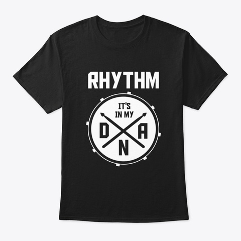 Dna Drums Black T-Shirt Front