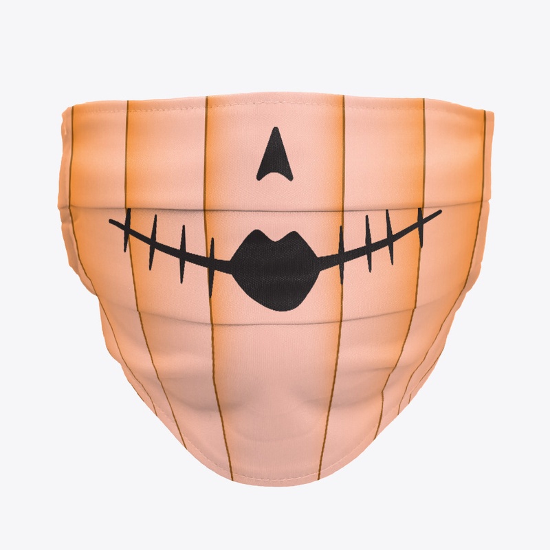 Lady Jack o lantern Pumpkin Face Mask