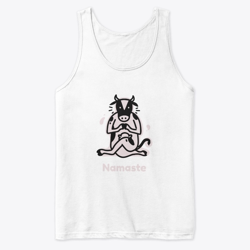 Namaste cow pose 