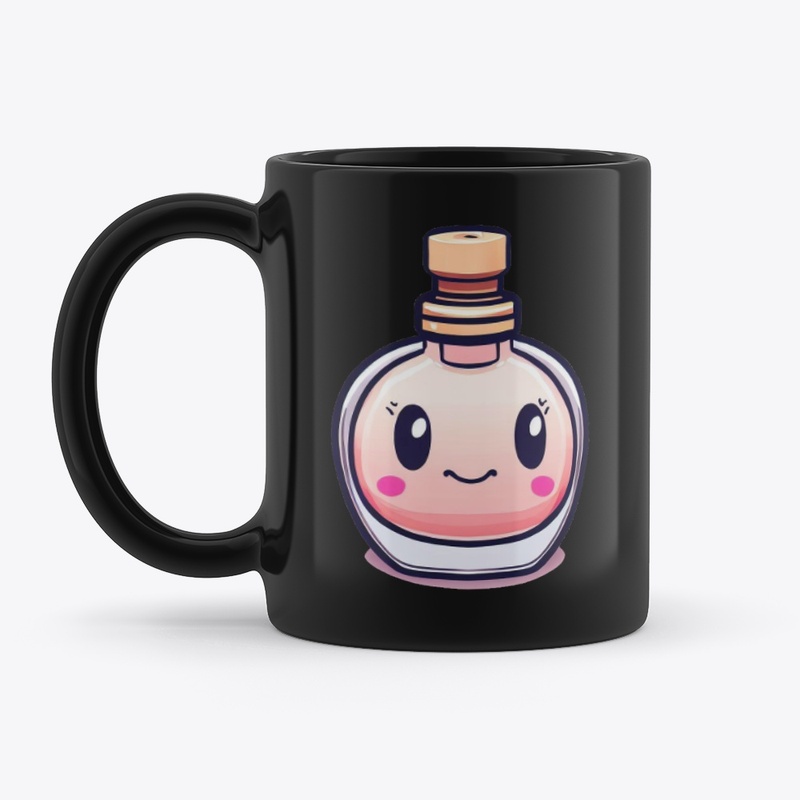 Cute pink perfume bottle