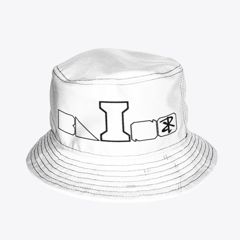 BAINO mark name Bucket Hat white