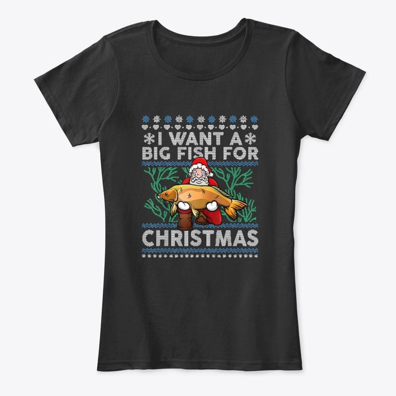Santa Holding Fish I Want A Big Fish