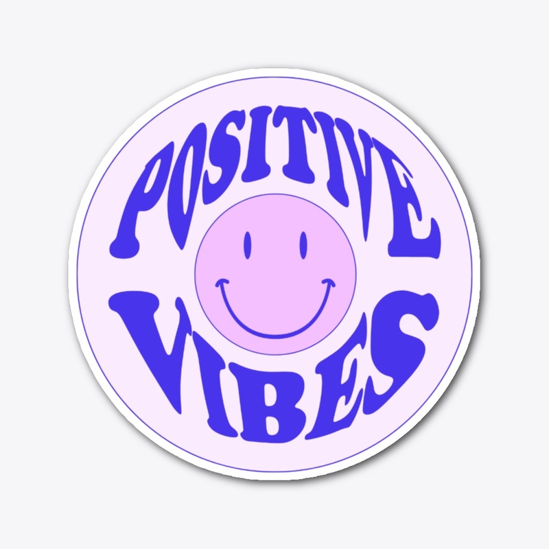 Positive Vibes: Purple Retro Smiley Tee
