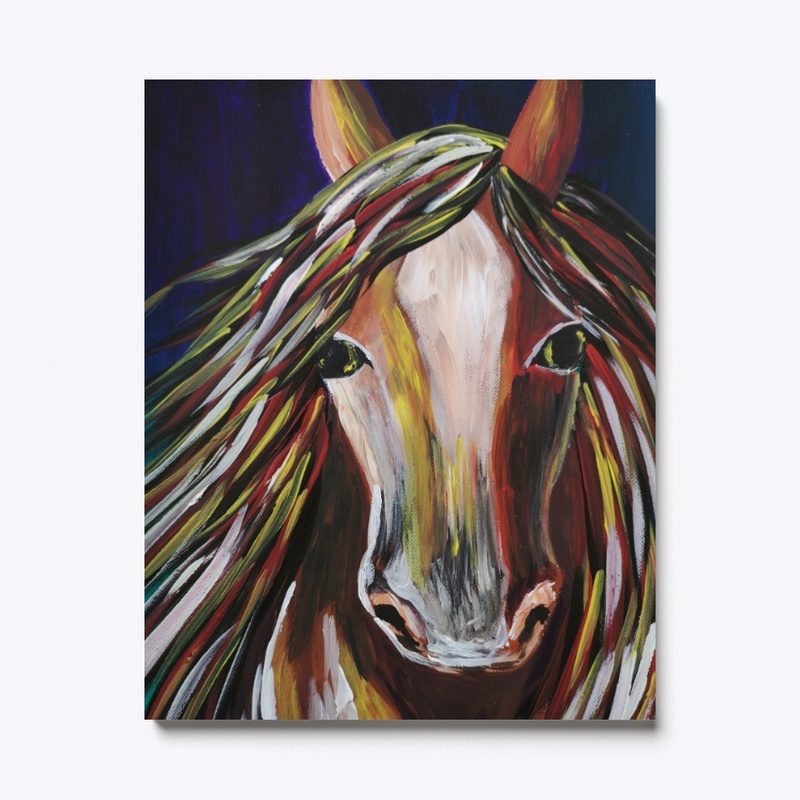 Abstract art Wild horse 
