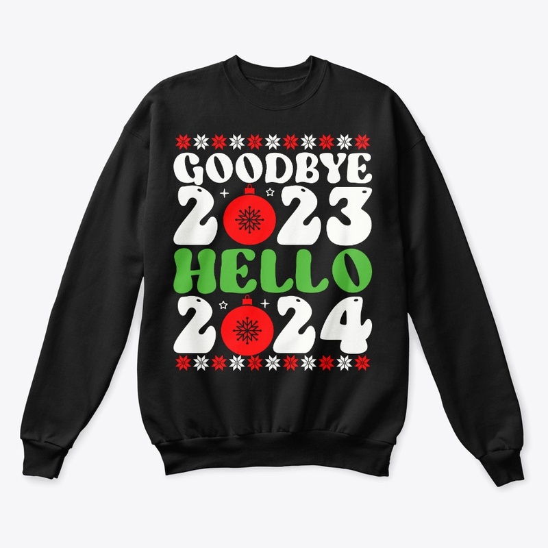 Goodbye 2023 Hello 2024 Christmas Shirt