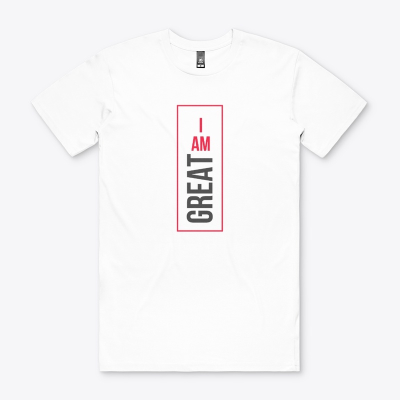 I am Great(Red) White apparel