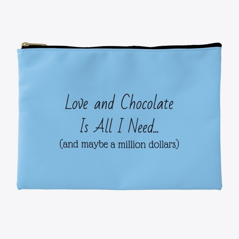 Love and Chocolate cosmetic pouch