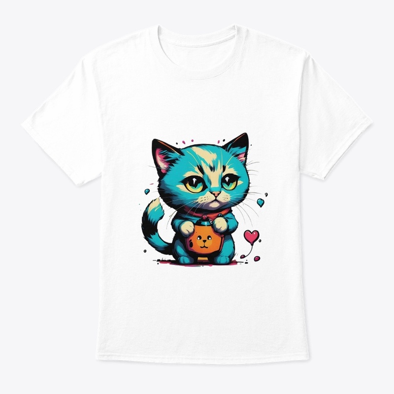 cute cat with bag 