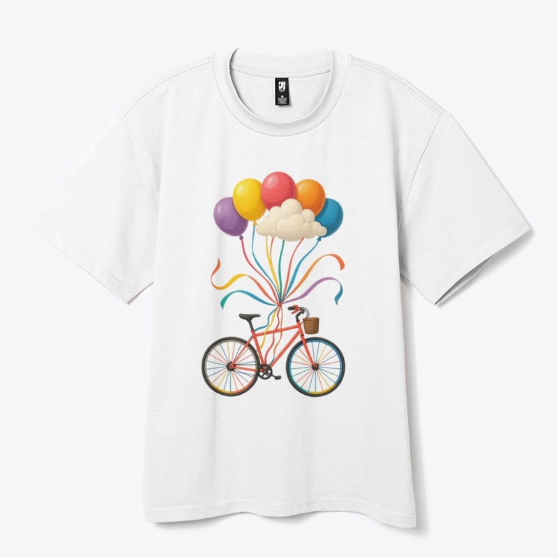 "Up & Away" – Bicycle Balloon Print