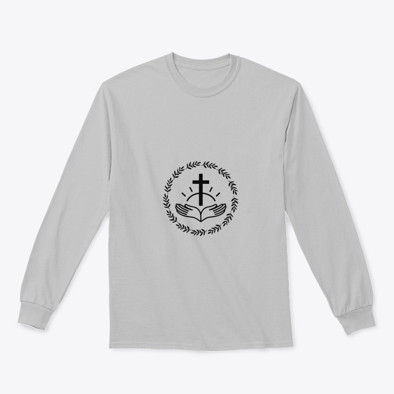 Hands and Cross (Black Text)