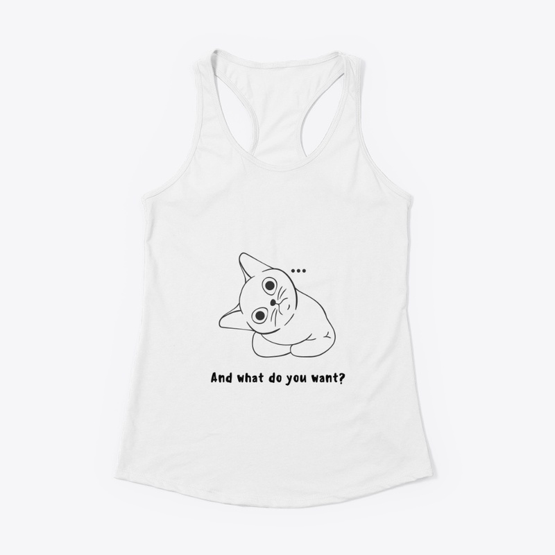 Black illutrated cat printed design 