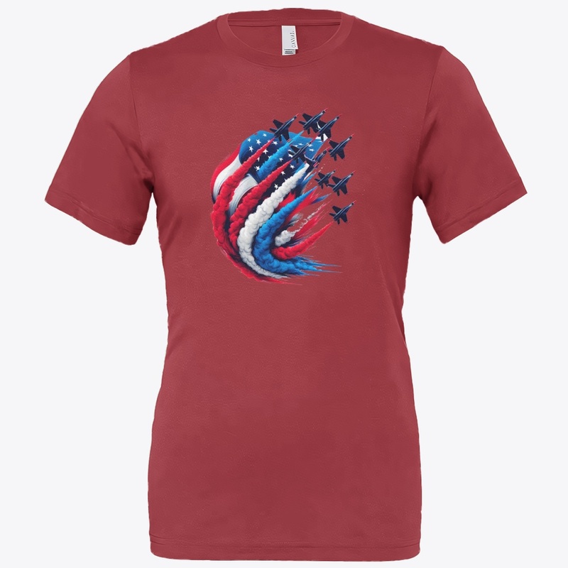 Red White Blue Jets Patriotic Military