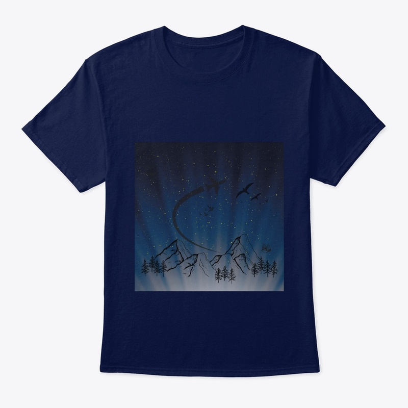 mountains with the moonlight