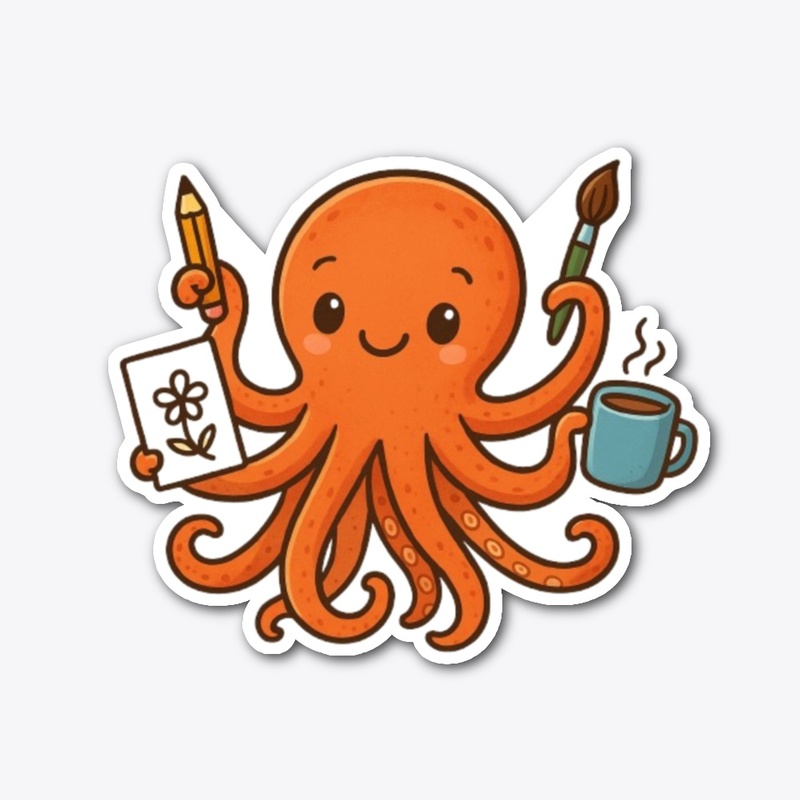 Whimsical Multitasking Octopus Creative