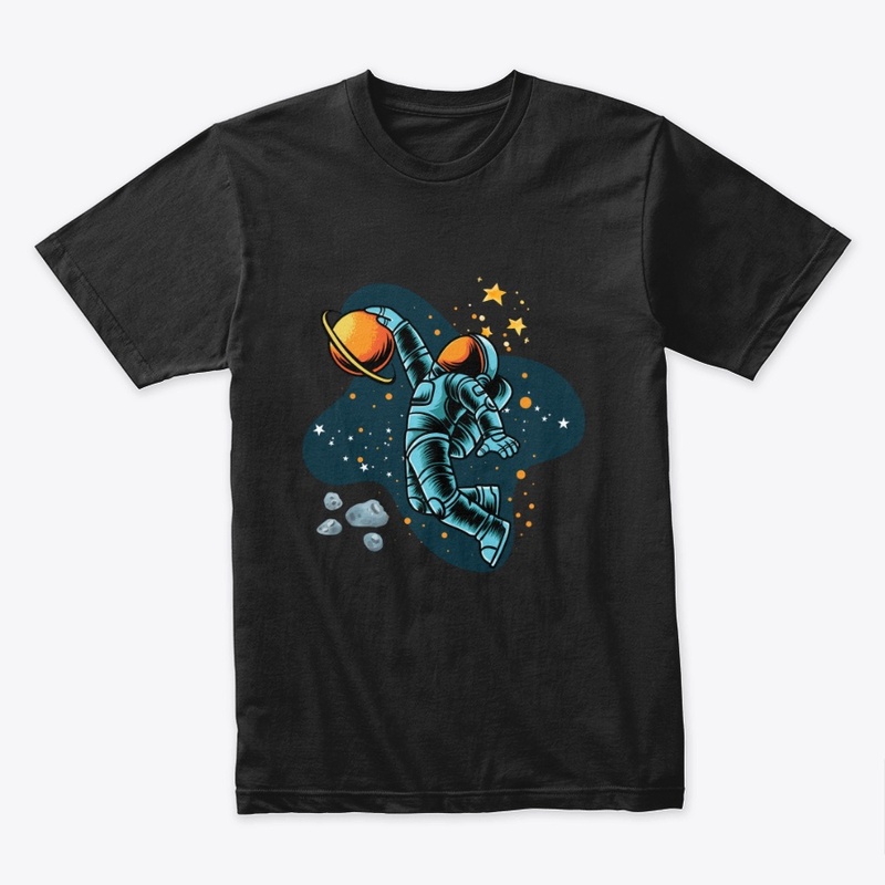  "Blue & Orange Astronaut Galaxy Tee"