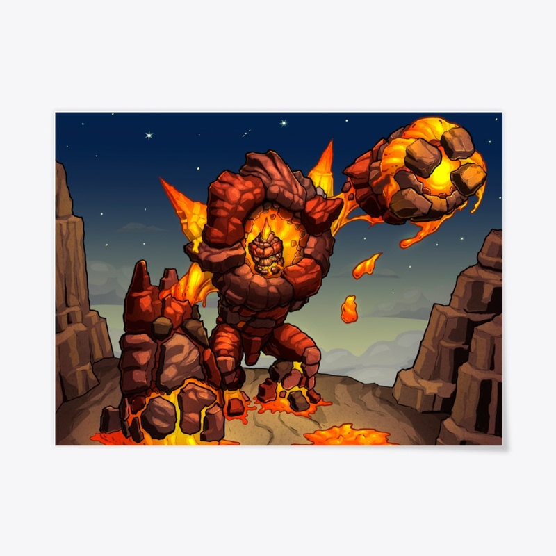 Monstrous Magma Golem POSTER