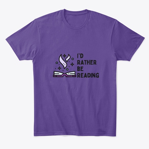 I'd Rather Be Reading Purple Camiseta Front