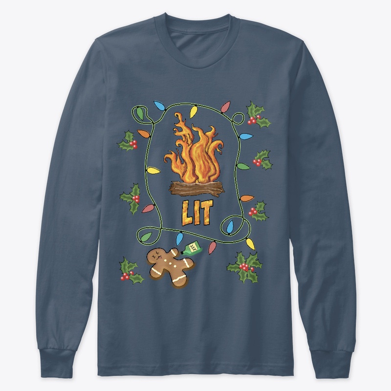 Lit. Funny Ugly Christmas Yule design.