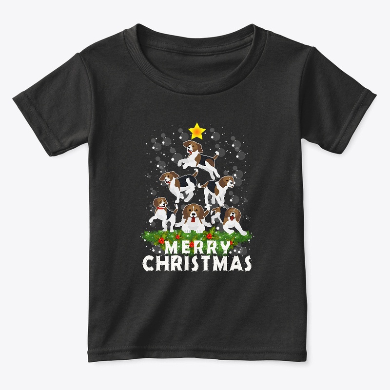 Beagle Christmas Tree Shirt Merry Xmas