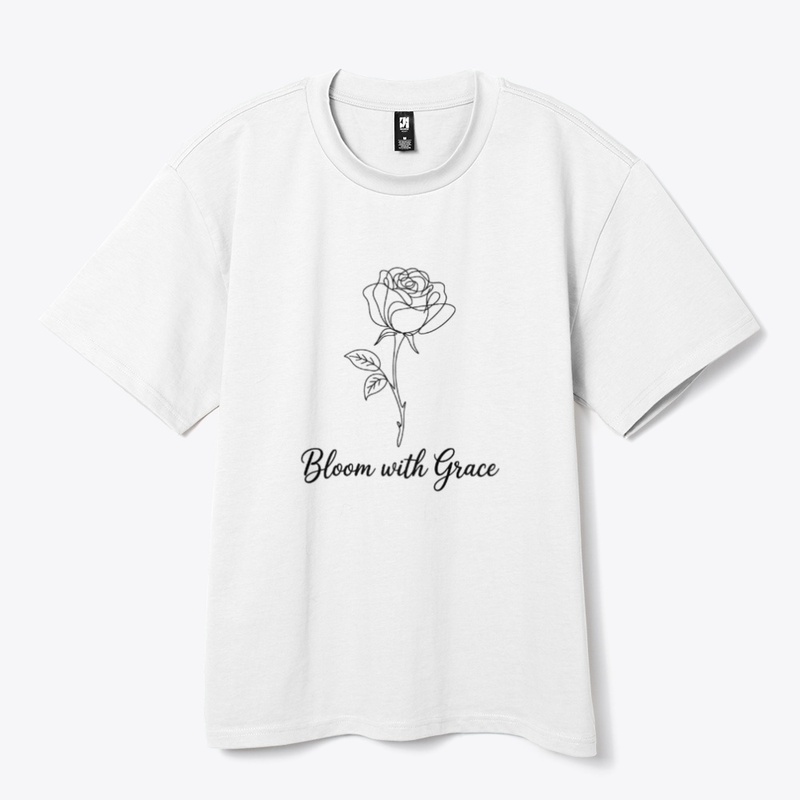 Bloom with Grace Minimalist Floral Tee
