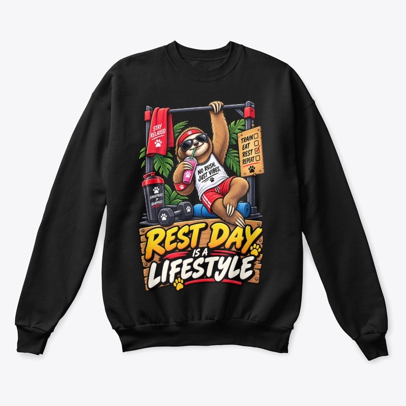 Rest Day Is a Lifestyle Funny Sloth Gym