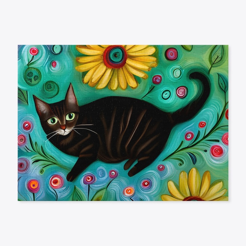 Kitty and Flowers 2