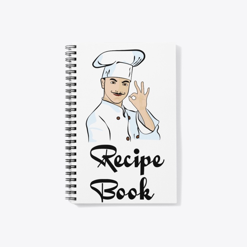Cooking apron with chief and recipe book