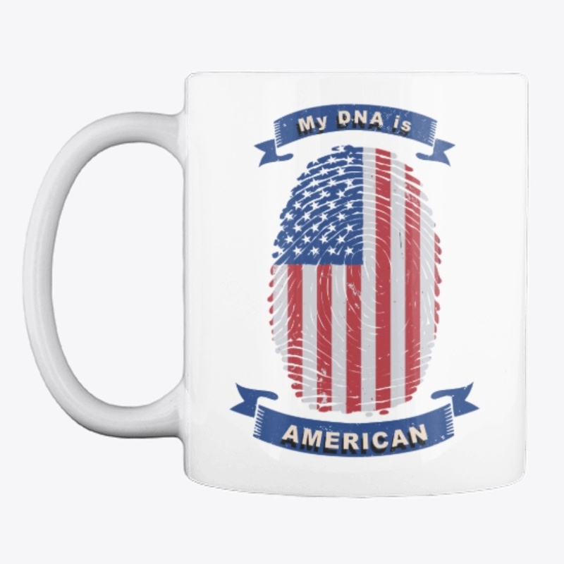 My DNA is American Flag Fingerprint 