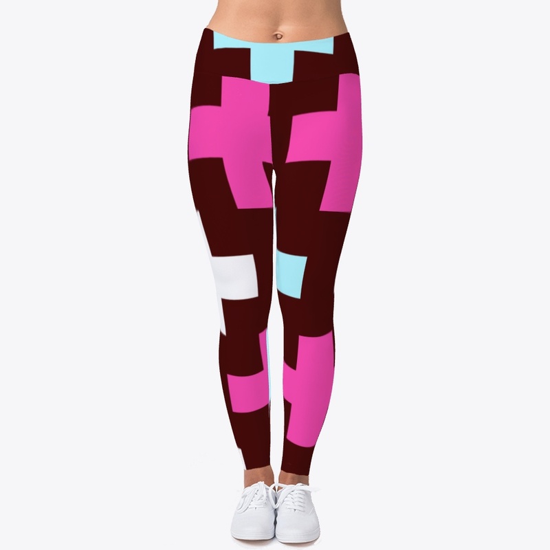 80s Colors Retro Cross Pattern