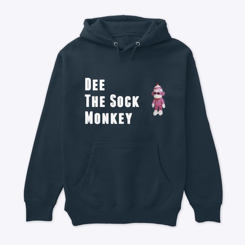 Dee The Sock Monkeh Hoodie Navy T-Shirt Front
