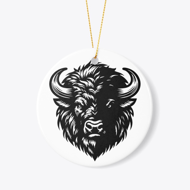 Fierce Angry Bison Graphic
