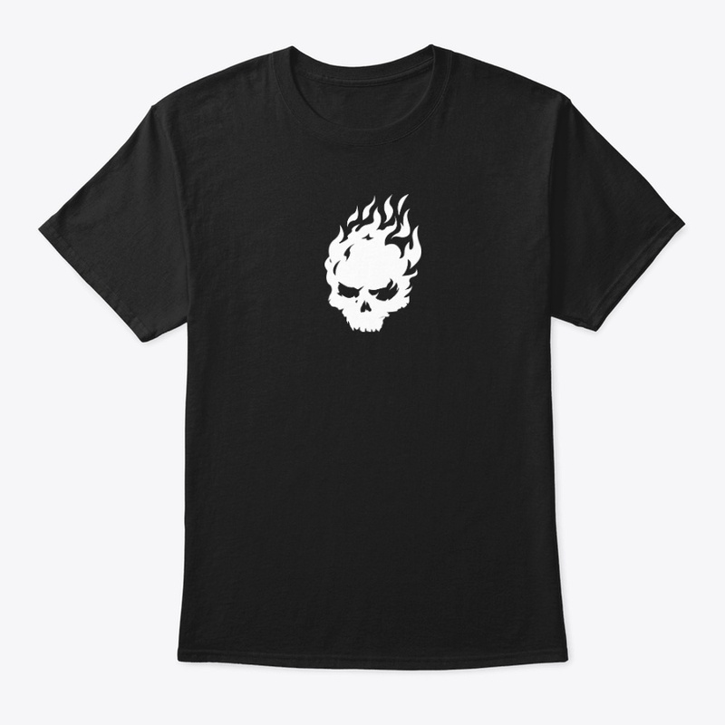 Fire skull burning in flames