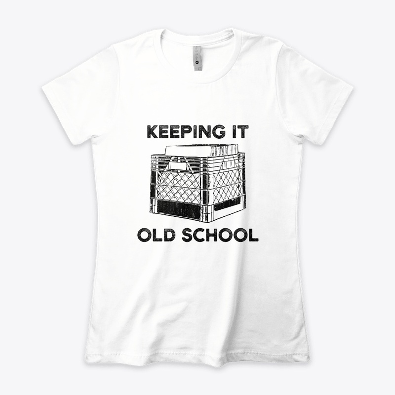 Keeping It Old School Vinyl Record Crate