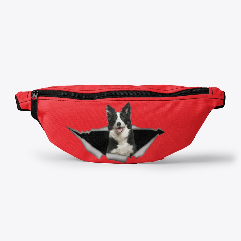 The real  3D Border collie sticker 
