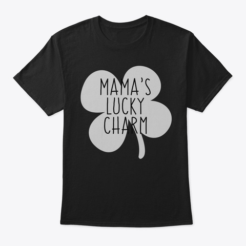 Kids St Patricks Day Mommy And Me Outfit Black T-Shirt Front