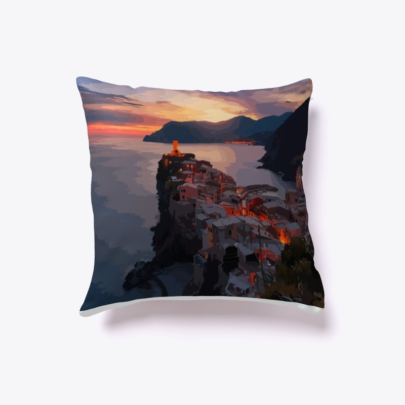 Sunset On A Seaside City