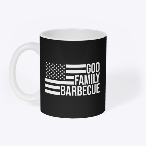 God Family Bbq Black T-Shirt Front