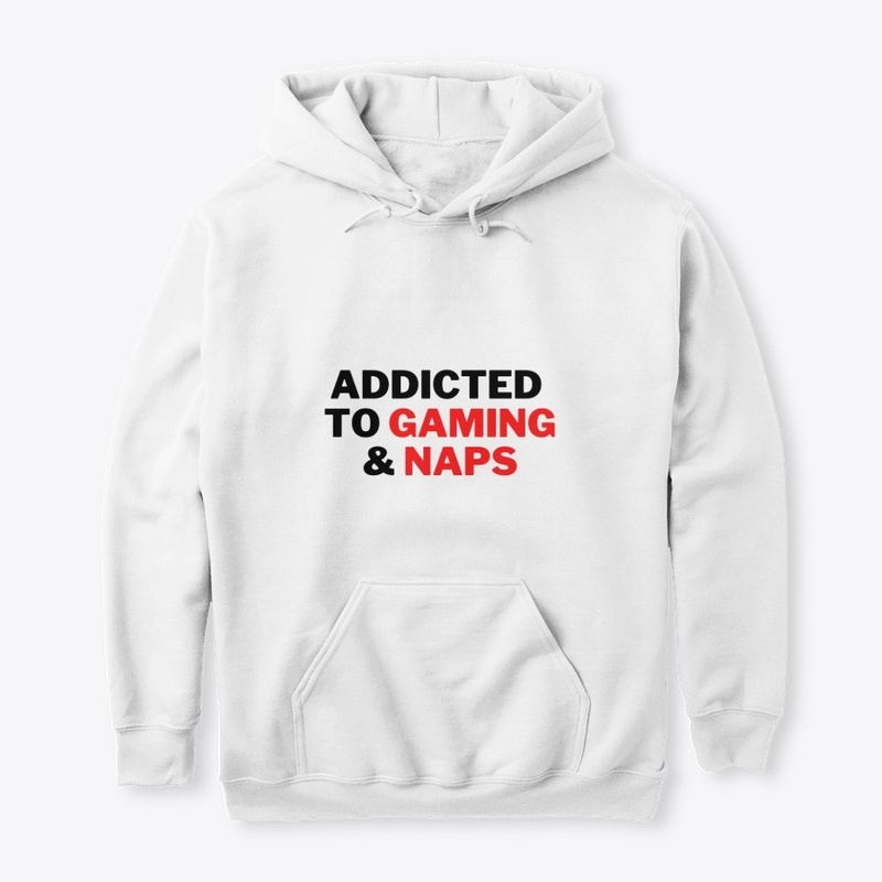 t-shirt addicted to gaming and naps