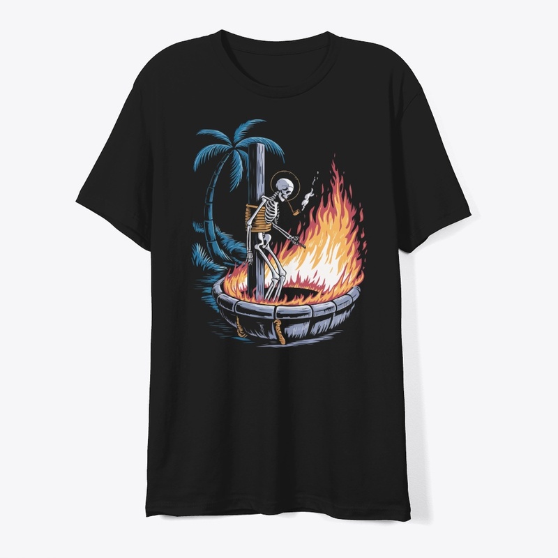 Skeleton Smoking a Pipe – Bold Tee Style
