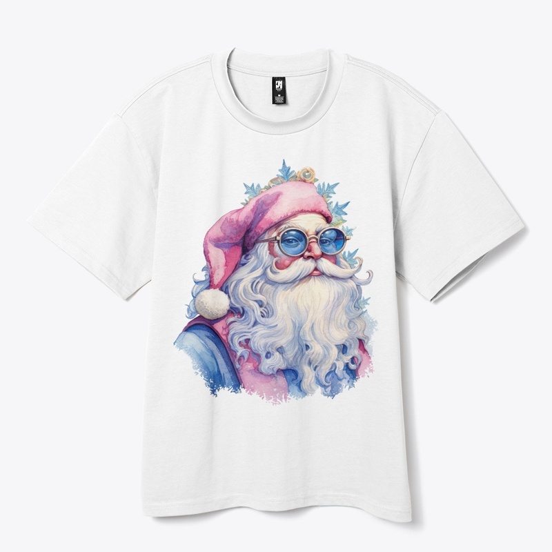 Christmas Hipster Santa with Sunglasses