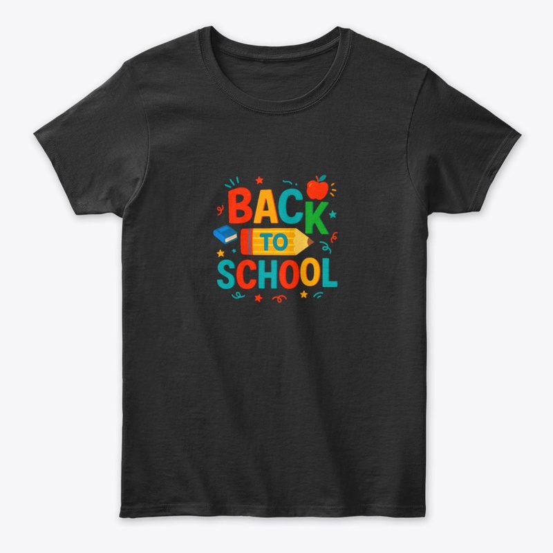 Back to School" Colorful Pencil & Apple 