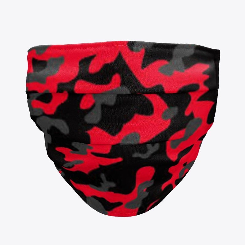Red Camo Face Mask